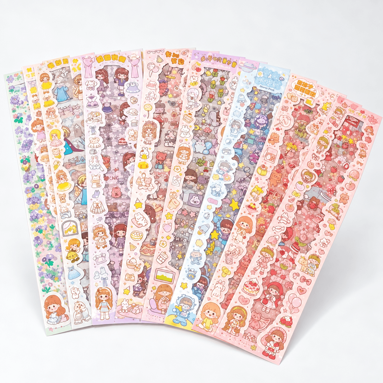 Kawaii Washi Stickers - 20 Pet Sheets for Projects (Color & Design May Vary)