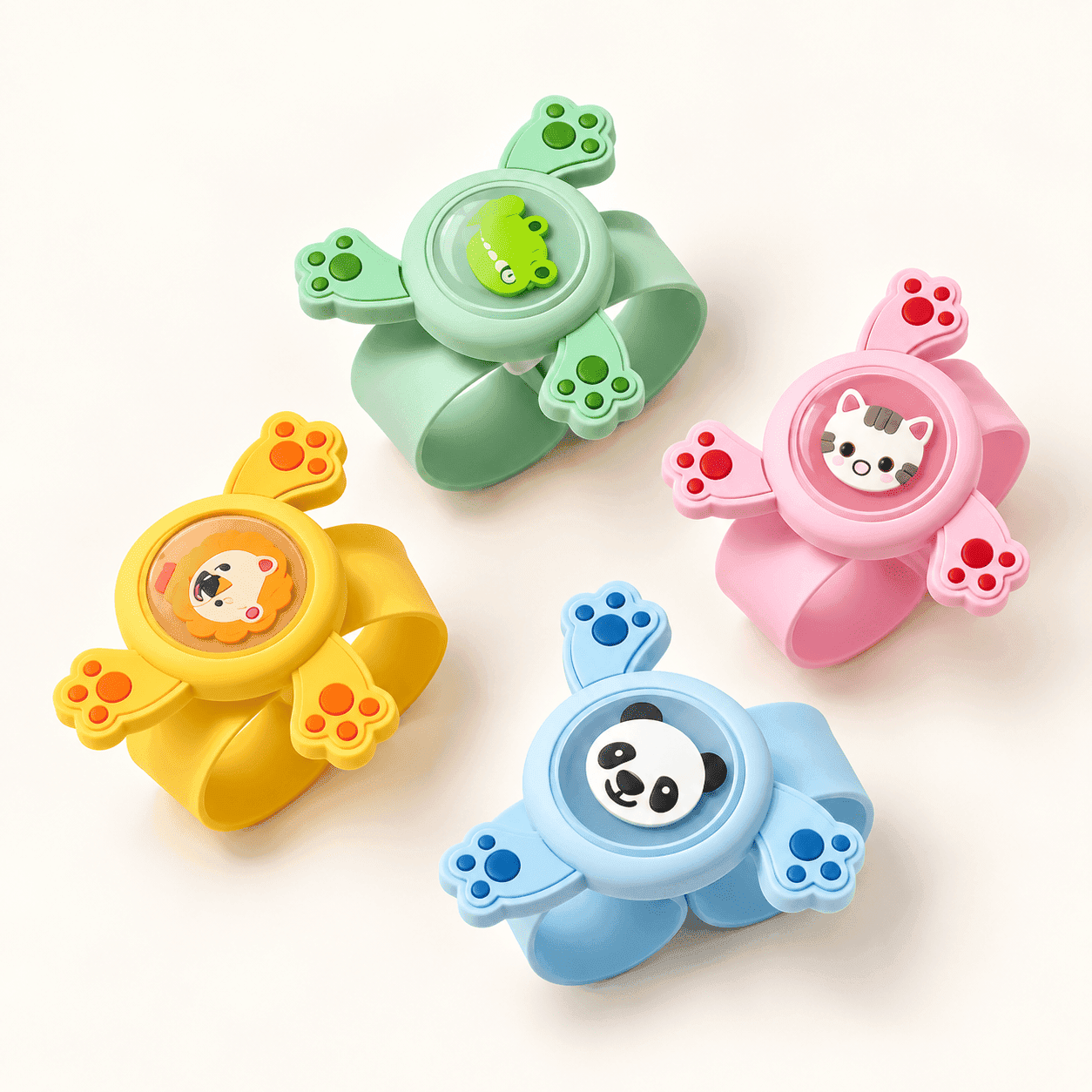 Fun Spinning Slap Bracelet | Adorable Cartoon Wristband for Kids