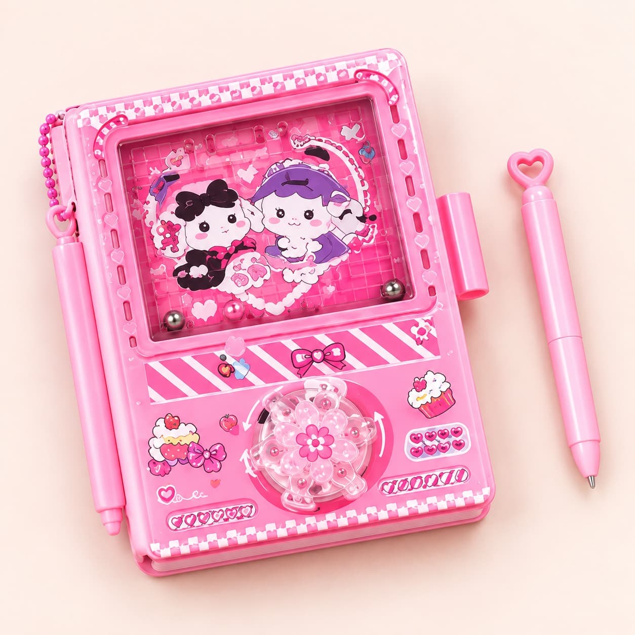 Diary with Maze Game & Spinner for Kids | Cute Cartoon Notebook with Pen | Multicolour