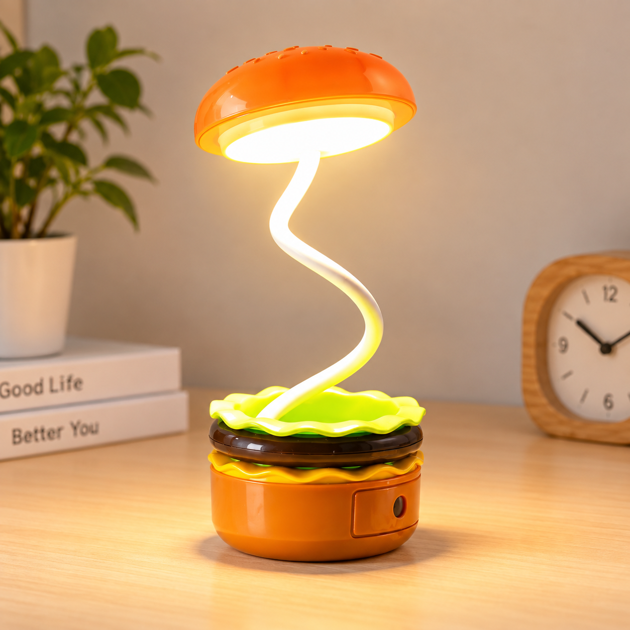 Burger Delight Folding LED Desk Lamp | Rechargeable