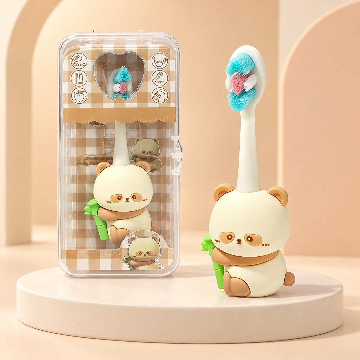 NeonateCare Extra Soft Kids Toothbrush - Cream Panda