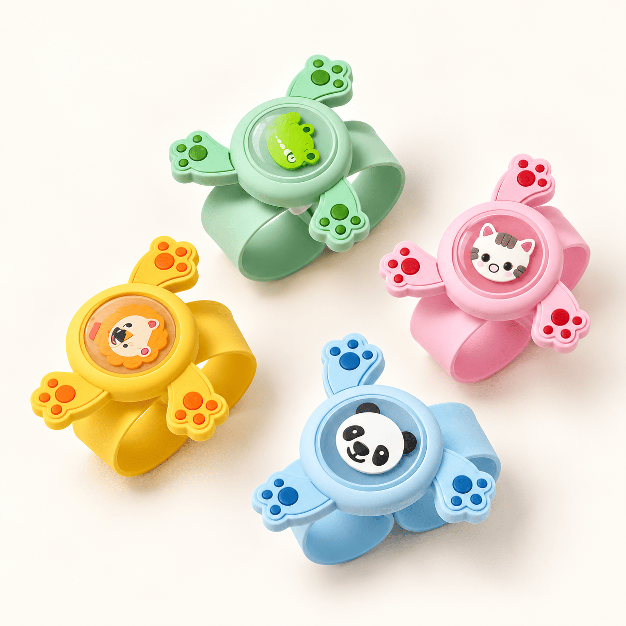 Fun Spinning Slap Bracelet | Adorable Cartoon Wristband for Kids