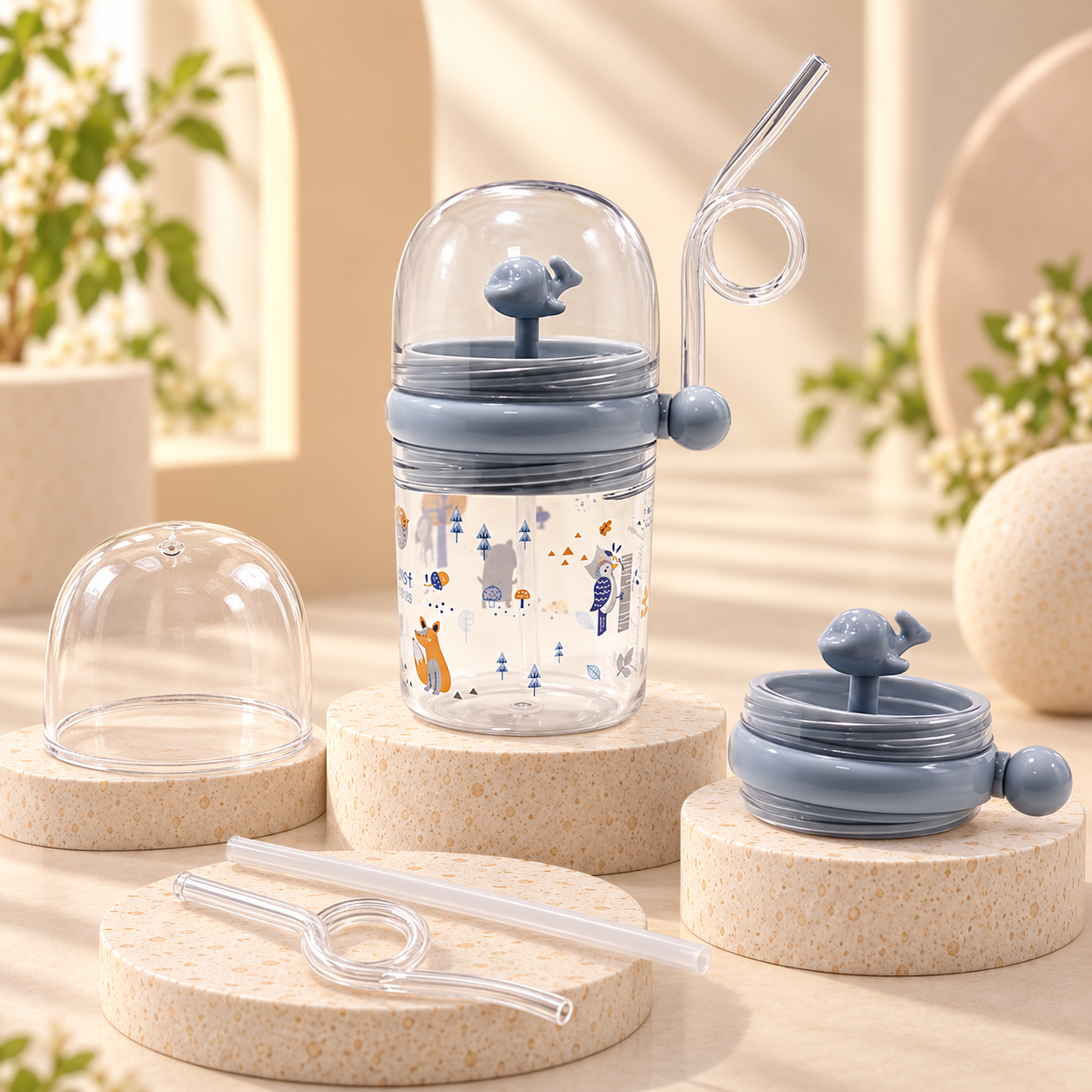 Whale Spray Sippy Cup – Spill-Proof Fun for Toddlers
